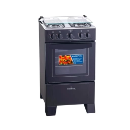 Cocina a Gas Punktal PK-268 BK 4 Hornallas Horno 50 l