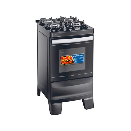 Cocina A Gas Punktal PK-GL4B 4 Hornallas Blanca