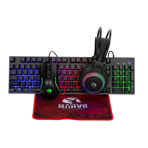 Combo Gamer Marvo CM416 Teclado Mouse Y Pad RGB