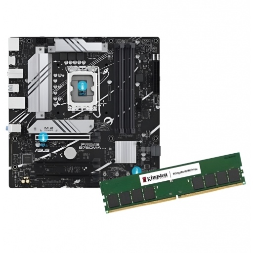 Combo Gamer Motherboard Asus Prime B760M + Memoria RAM Kingston 16GB DDR5