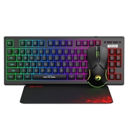 Combo Gamer Marvo CM310 Teclado Mouse Y Pad Negro