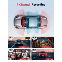 Dashcam Redtiger F17 Plus 2.7K Cuatro C�maras WiFi GPS
