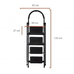 Escalera de agilidad 4 escalones negra para entrenamiento