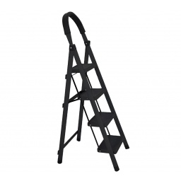 Escalera Lumax 4 Escalones Negra Antideslizante para Entrenamiento
