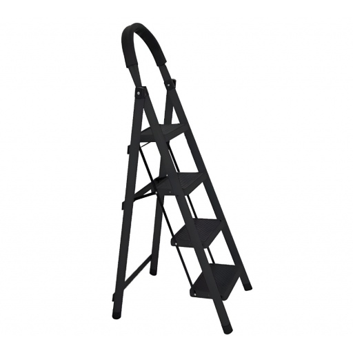 Escalera Lumax 4 Escalones Negra Antideslizante para Entrenamiento