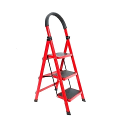 Escalera Lumax ZGS-7183RONE 3 Escalones Roja Antideslizante