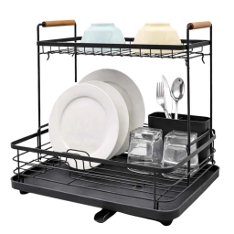 Escurridor Kassel KS-ESC2NM de 2 Niveles Negro Metal