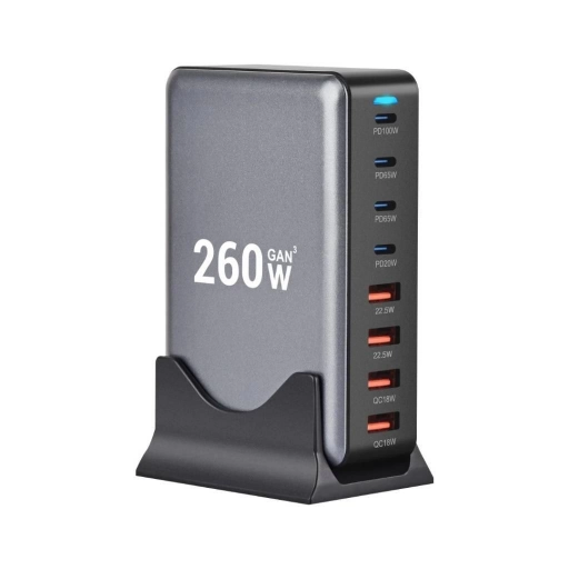 Estaci�n de Carga Ledstar R�pida 260 W USB y Tipo C