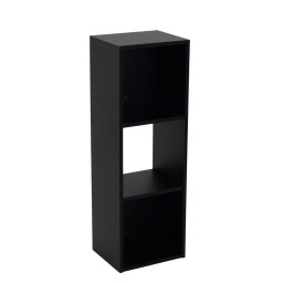 Estanter�a Morris 3 Nichos Negra Organizador Vertical