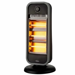 Estufa Kassel 3 Cuarzos Oscilante 1.200 W Negra