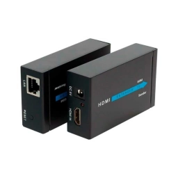 Extensor Hdtv a Ethernet RJ45 1080p hasta 60 metros Negro