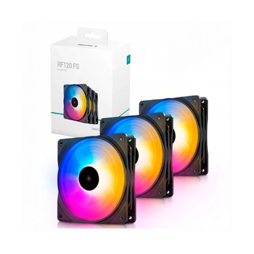 Fan Cooler Deepcool RF 120 FS X3 RGB 3 unidades Negro