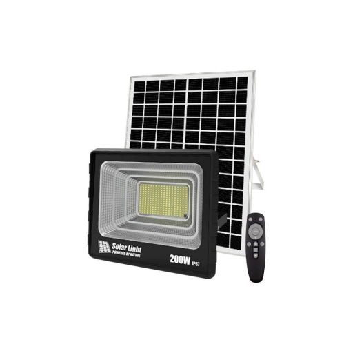 Foco Ledstar Exterior con Panel Solar 200 W Recargable