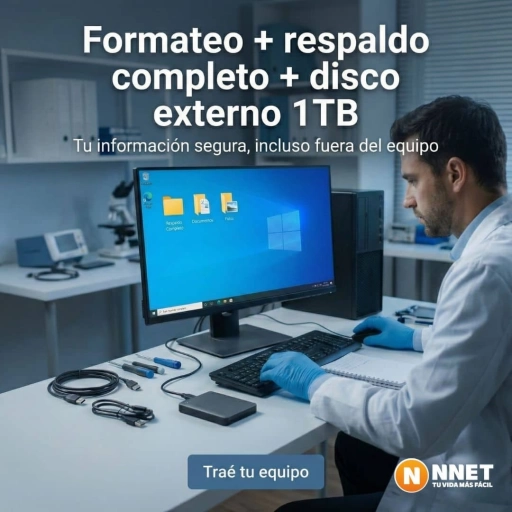 Servicio de formateo con respaldo y disco externo 1TB