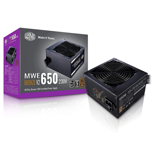 Fuente Cooler Master MWE 650 W Bronze ATX para PC Gamer