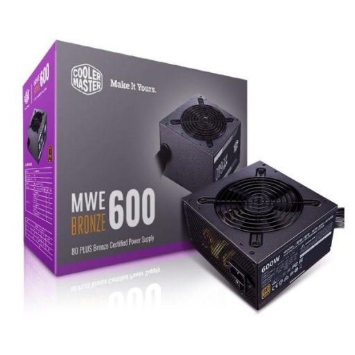 Fuente Cooler Master MWE Bronze V2 600 W 80 Plus Bronze
