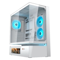 Gabinete Cougar Cfv235 Vision Blanco con Vidrio Templado
