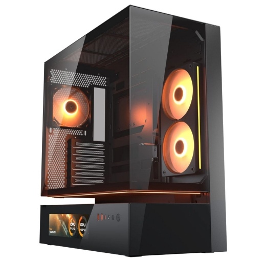 Gabinete Cougar CFV235 Vision Negro con Vidrio Templado