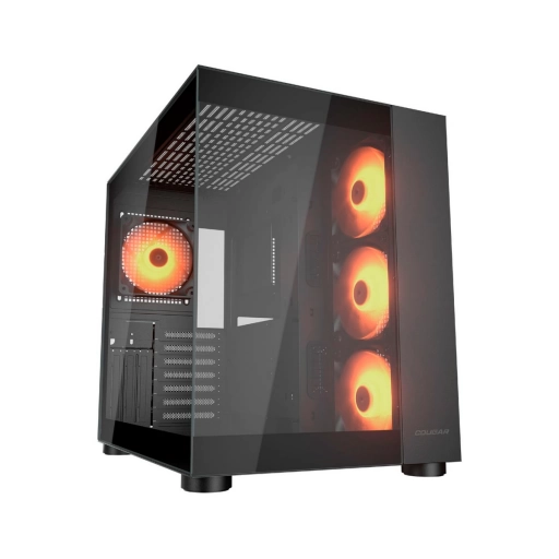 Gabinete Gamer Cougar FV150 RGB con Vidrio Templado Negro