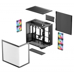 Gabinete Deepcool CG590U 5F ARGB Vidrio Templado Negro