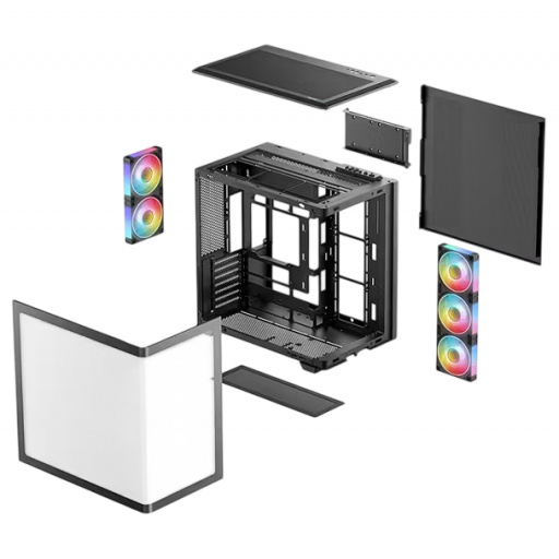 Gabinete Deepcool CG590U 5F ARGB Vidrio Templado Negro