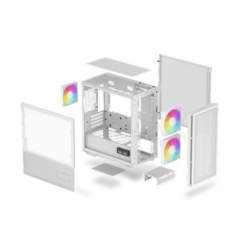 Gabinete Deepcool CH360 Digital Blanco mATX con 3 Fans ARGB