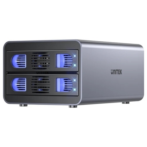 Gabinete Externo Unitek Dual USB-C para Discos 2.5 3.5 pulgadas
