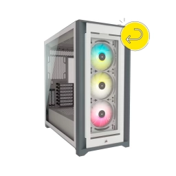 Gabinete Gamer Corsair iCUE 5000X RGB Blanco OUTLET (Cuenta con detalles estticos)