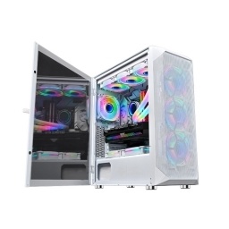 Gabinete Gamer Shot SUP 230B White Cristal Templado