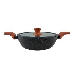 Guisera Cuori Preto 24 cm Antiadherente con Tapa