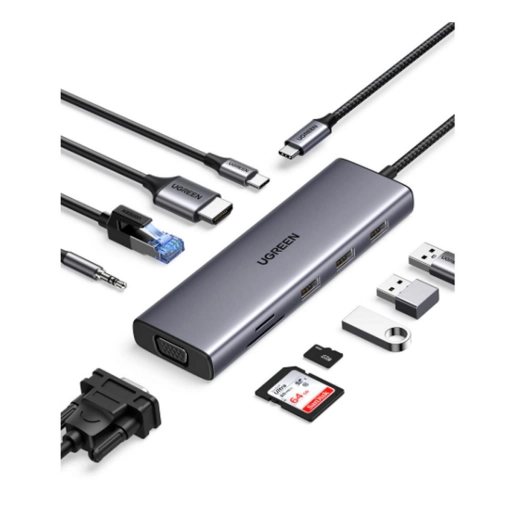 Hub Ugreen USB 10 Puertos 1 Gbps