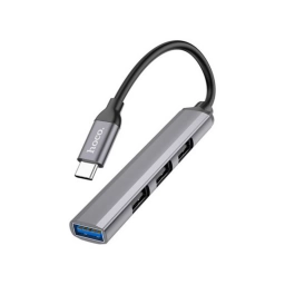 Hub USB-C Hoco HB26 4 Puertos con Cable Corto