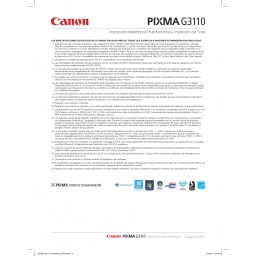 Impresora Canon Pixma G3110 Negro Sistema Continuo Recargable