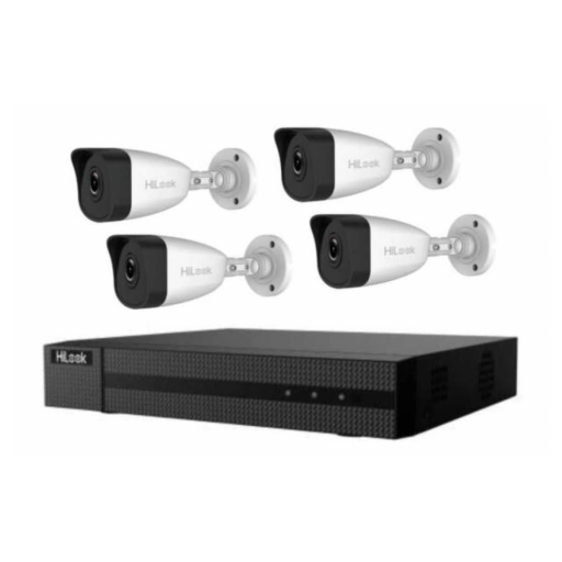 Kit de Videovigilancia HiLook con 4 C�maras IP Bullet
