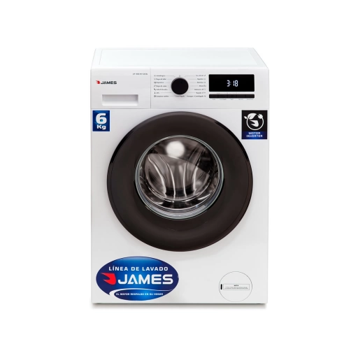 Lavarropas James Carga Frontal 6KG 15 Programas Inverter LR 1006 G6 BL