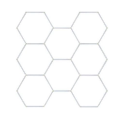 Luces Hexagonales LED de 8 Paneles Blanco Fr�o 250 W