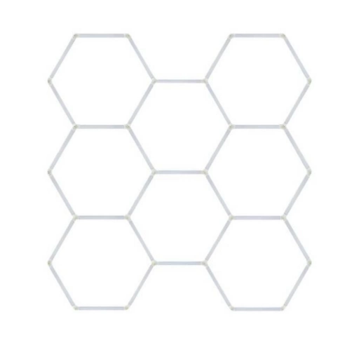 Luces Hexagonales LED de 8 Paneles Blanco Fr�o 250 W