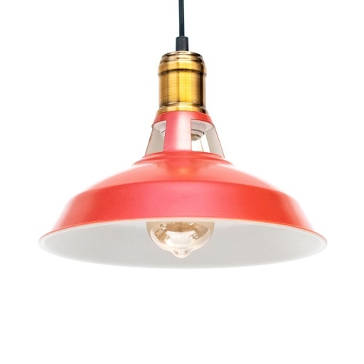 Luminaria Colgante Vintage Terracota Metal Retro