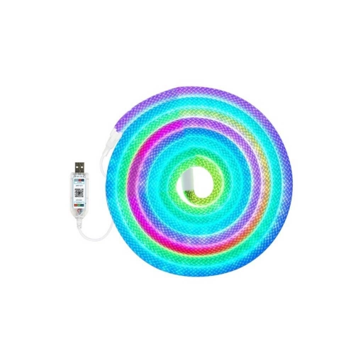 Manguera de Ne�n Reticulada Redonda RGB de 5 metros USB