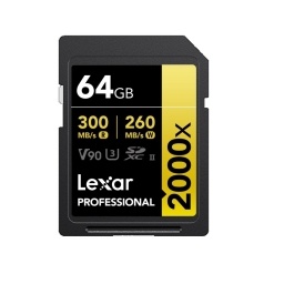 Memoria SDXC Lexar Professional 2000x 64GB UHS-II V90