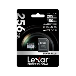 Memoria microSDXC Lexar Pro 256GB Silver Plus 