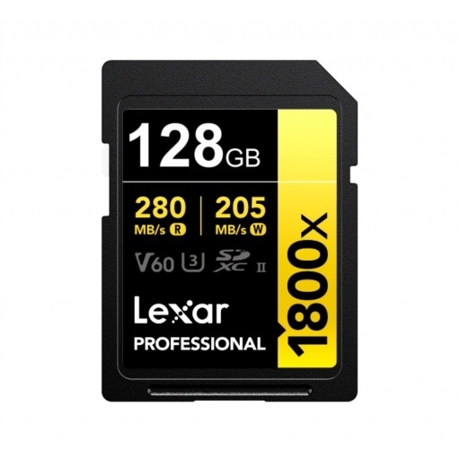 Memoria SDXC 128GB Lexar Pro 1800X UHS-II