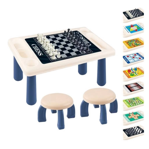 Mesa de Juegos 9 en 1 con Sillas para Ni�os Ledstar
