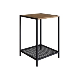 Mesa Lateral Unsi Furniture metro MDP y Acero Marr�n