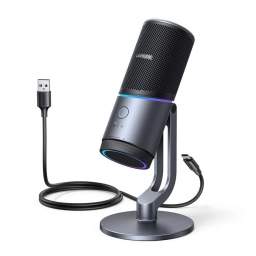 Micr�fono USB Ugreen de Escritorio USB-C RGB Gris Metal