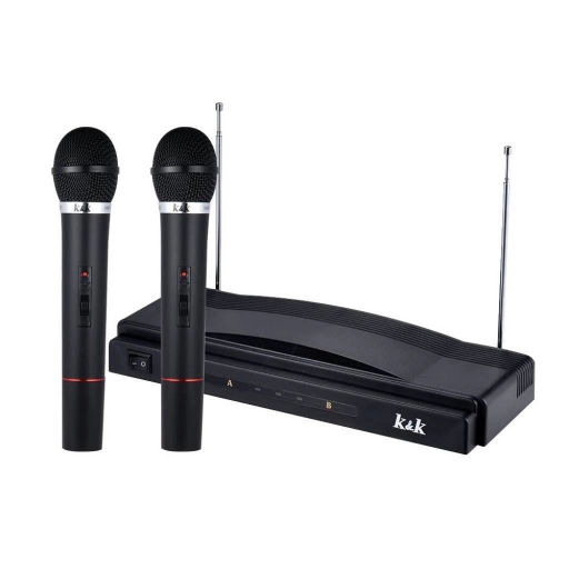 Micr�fonos Inal�mbricos Ledstar con Receptor y 2 Antenas