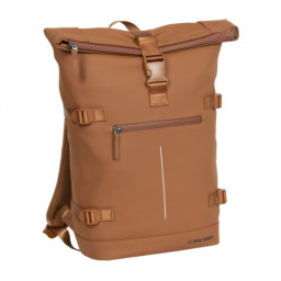Mochila William 19L Cognac Urbana Resistente con Bolsillos