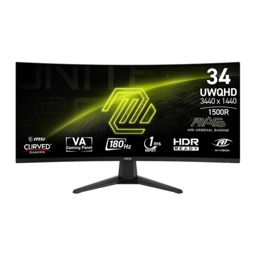 Monitor Gamer MSI MAG 346CQ 34" Ultrawide UWQHD 180Hz Curvo