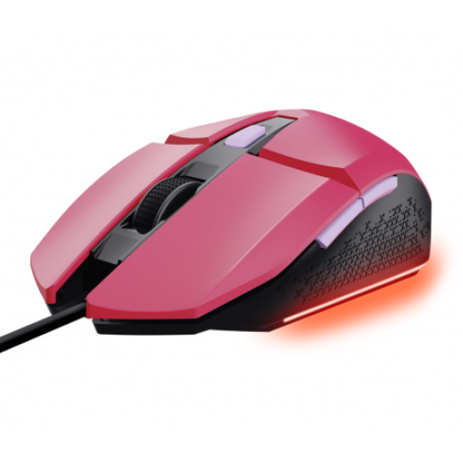 Mouse Gamer Trust Felox Rosa LED con 6 Botones Programables