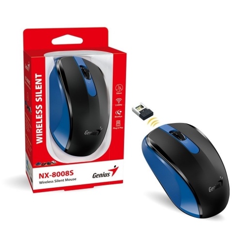 Mouse Genius NX-8008S Inal�mbrico Silencioso Azul